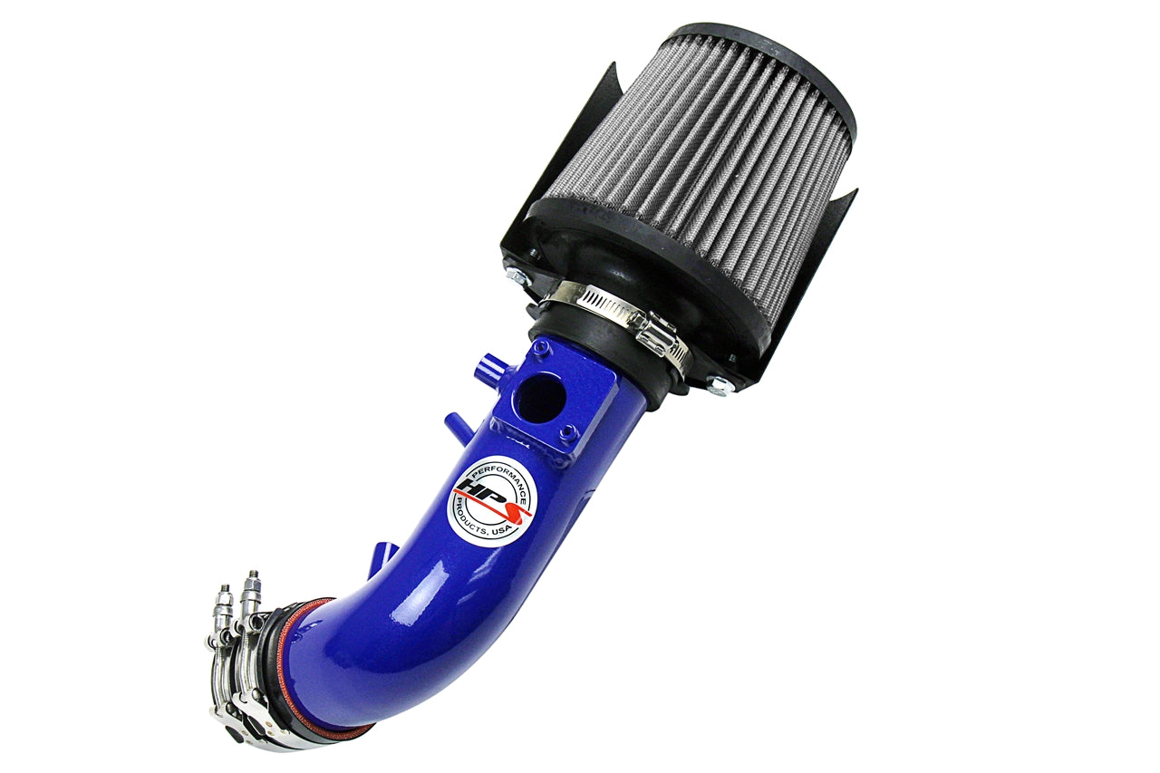 HPS Performance Air Intake Kit with Heat Shield Blue 827-588BL