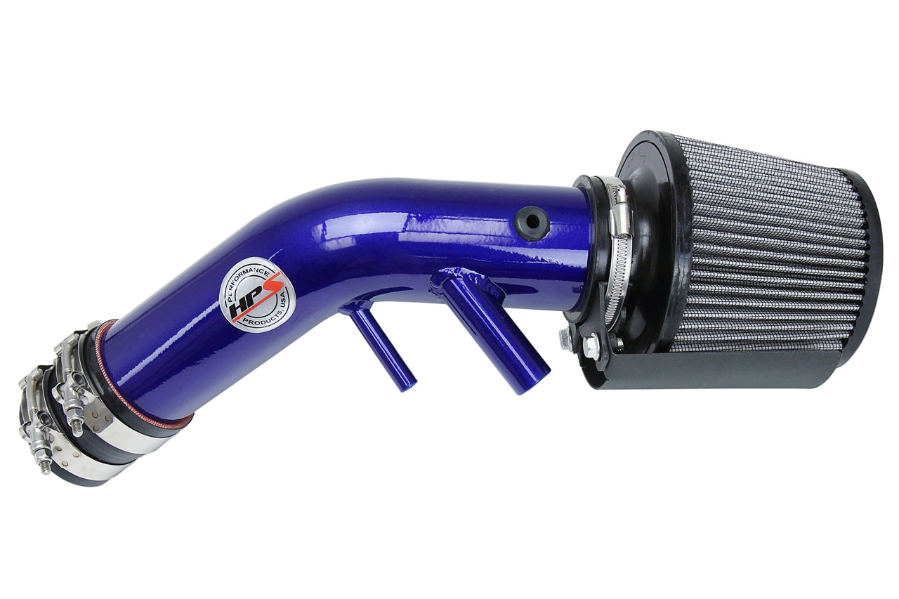 HPS Performance Air Intake Kit with Heat Shield Blue 827-594BL