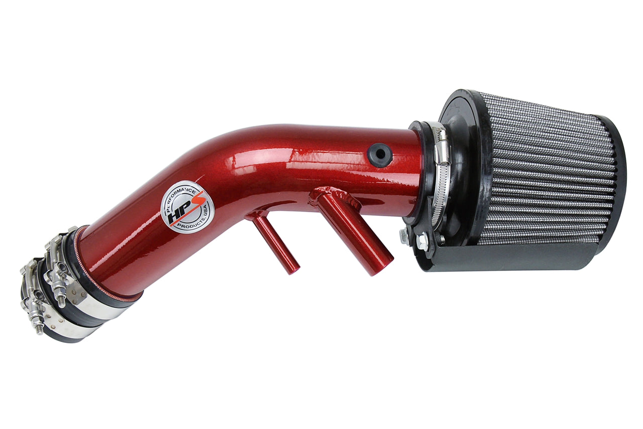 HPS Performance Air Intake Kit with Heat Shield Red 827-594R