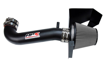 HPS Performance Air Intake Kit with Heat Shield Black 827-600WB
