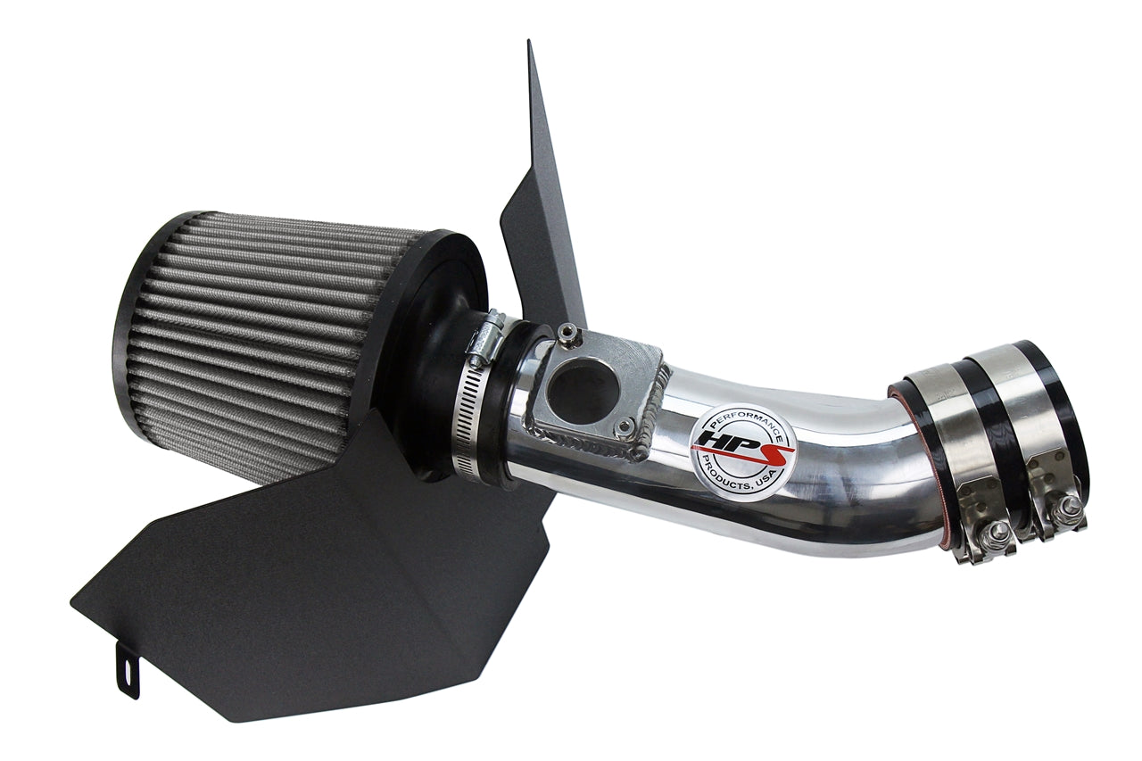 HPS Performance Air Intake Kit with Heat Shield Polished 827-606P