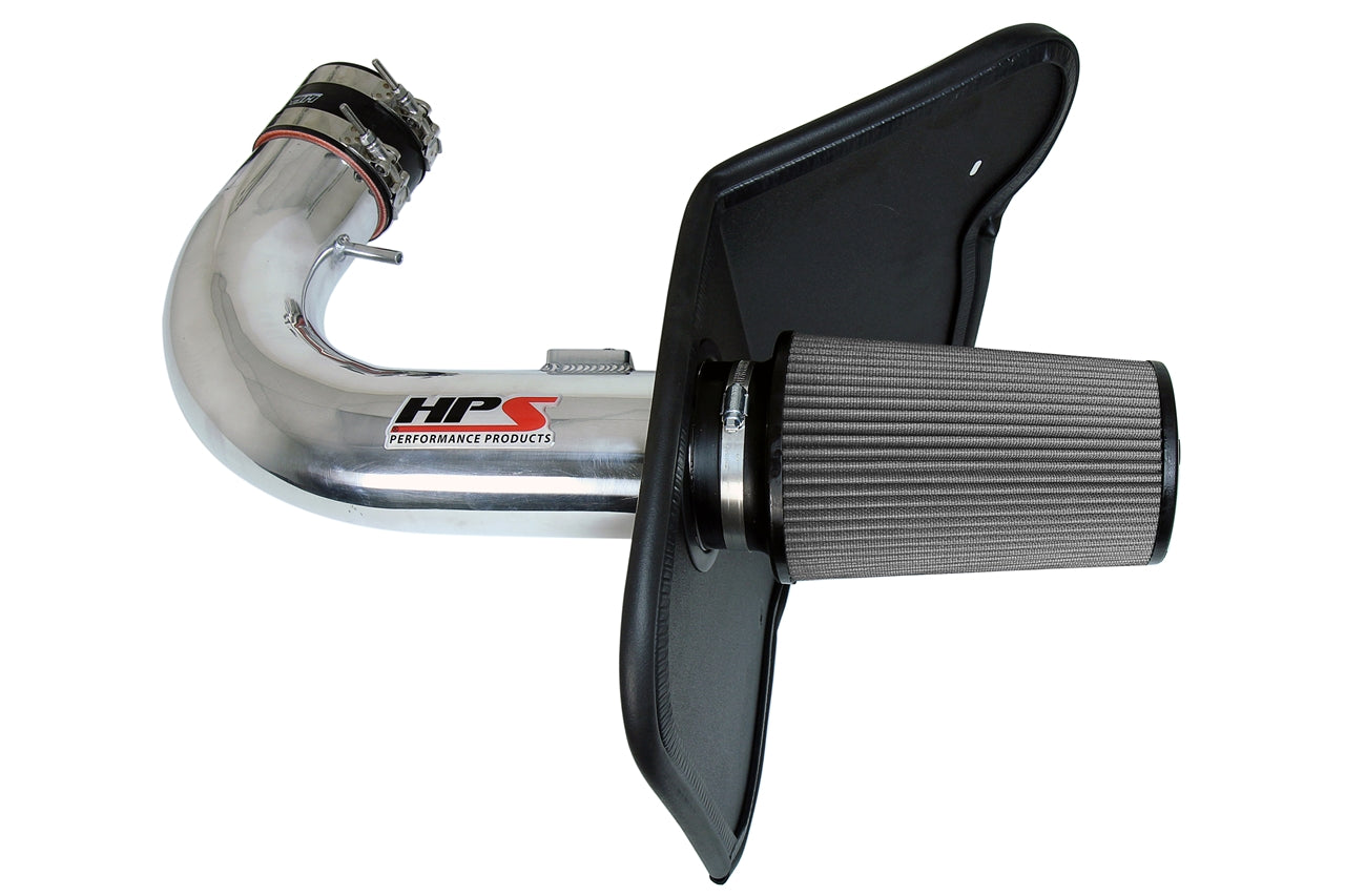 HPS Performance Air Intake Kit with Heat Shield Polished 827-607P
