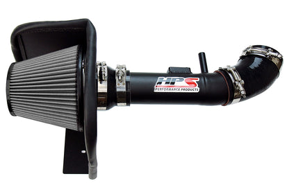 HPS Performance Air Intake Kit with Heat Shield Black 827-611WB