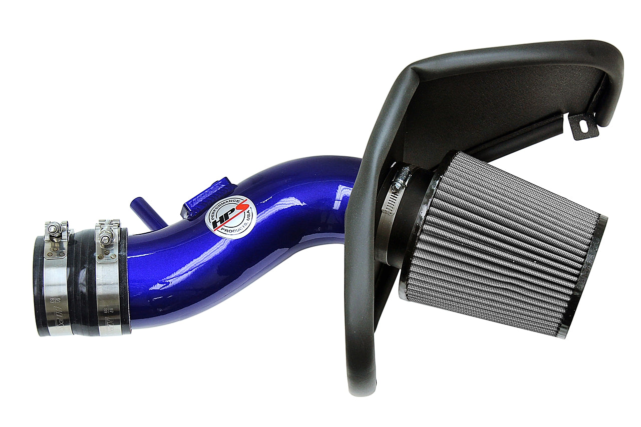 HPS Performance Air Intake Kit with Heat Shield Blue 827-621BL