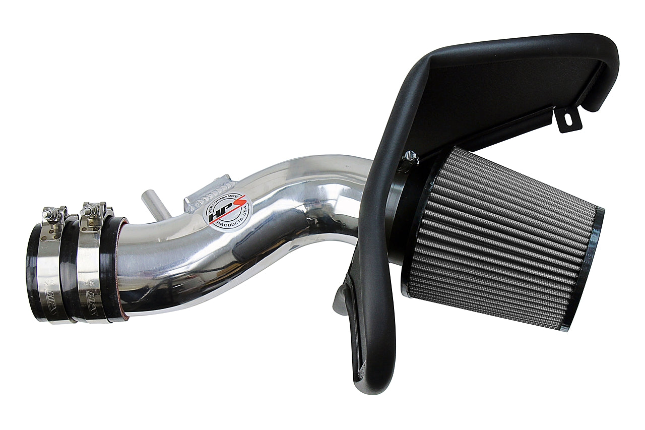 HPS Performance Air Intake Kit with Heat Shield Polished 827-621P