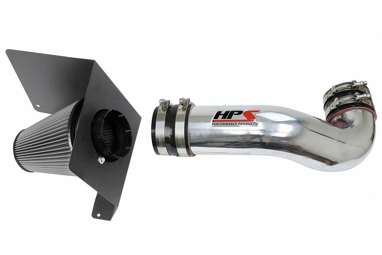 HPS Performance Air Intake Kit with Heat Shield Polished 827-622P
