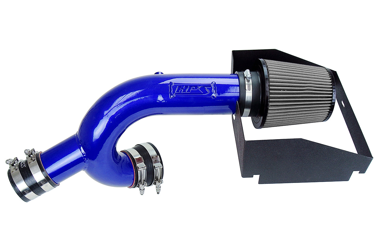 HPS Performance Air Intake Kit with Heat Shield Blue 827-634BL