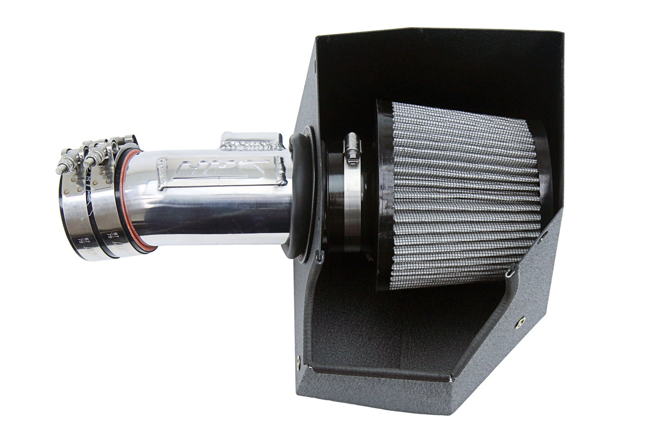 HPS Performance Air Intake Kit with Heat Shield Polished 827-656P