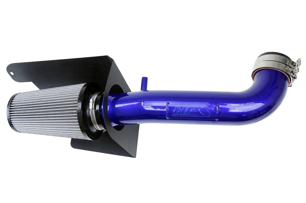 HPS Performance Air Intake Kit with Heat Shield Blue 827-664BL