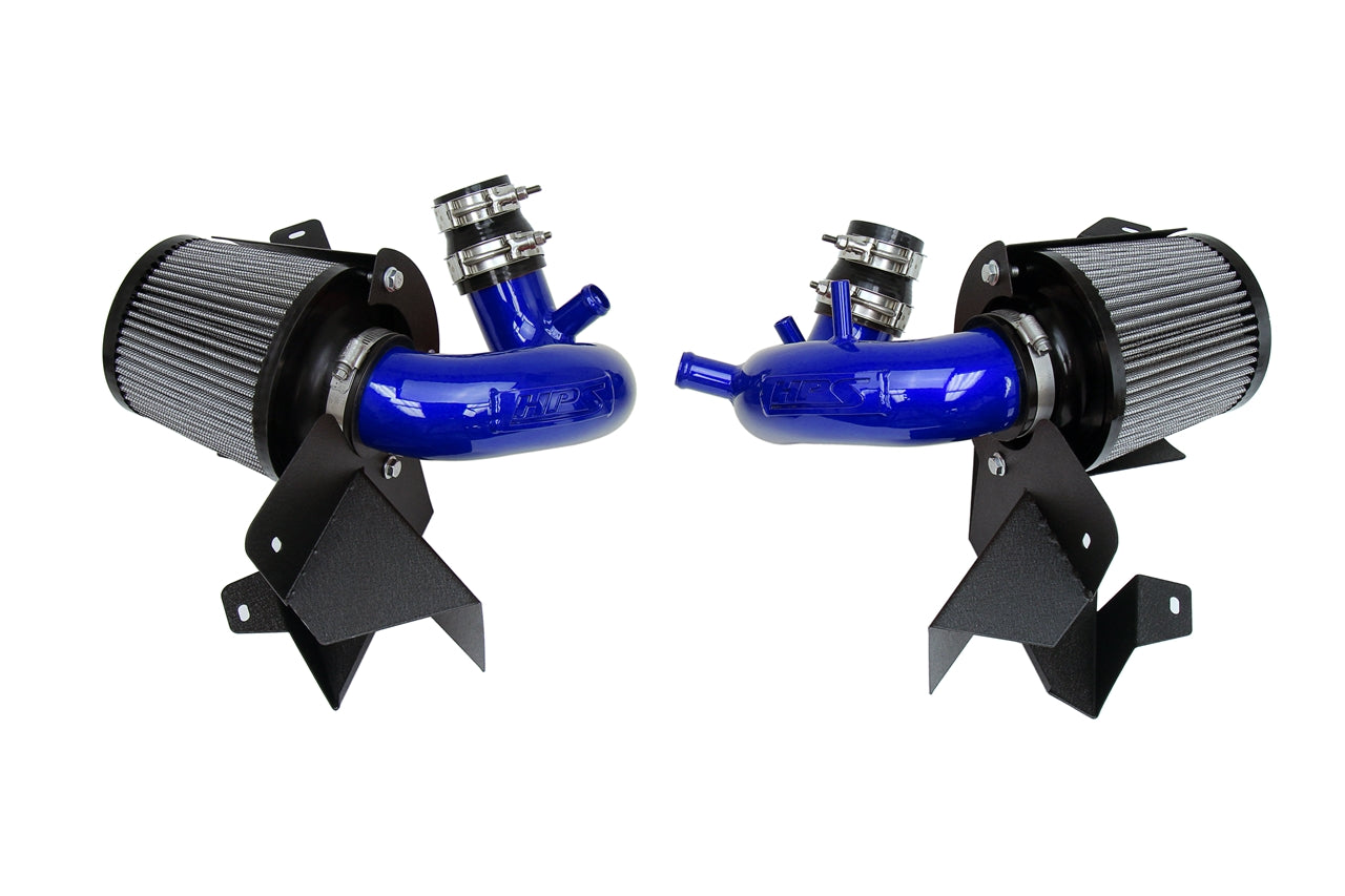 HPS Performance Air Intake Kit with Heat Shield Blue 827-672BL