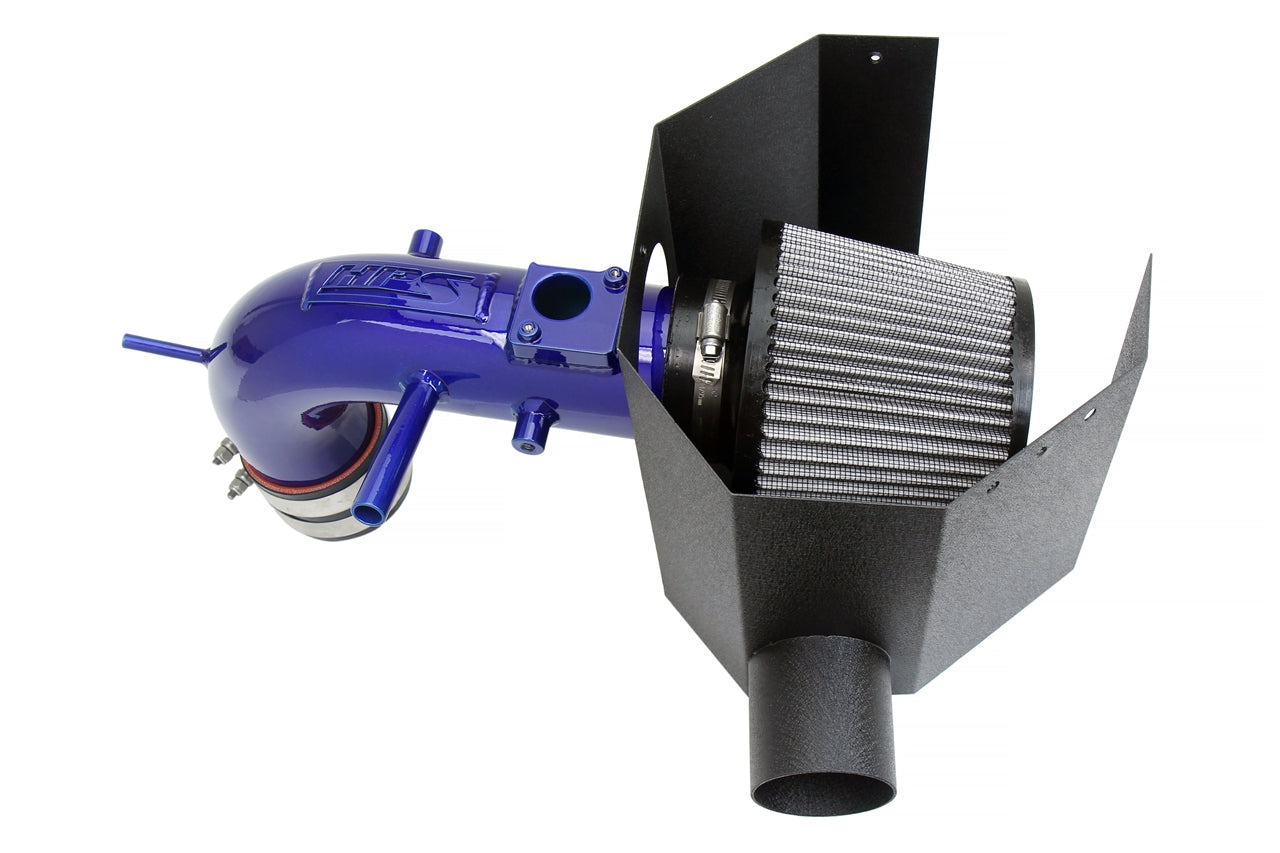 HPS Performance Air Intake Kit with Heat Shield Blue 827-691BL
