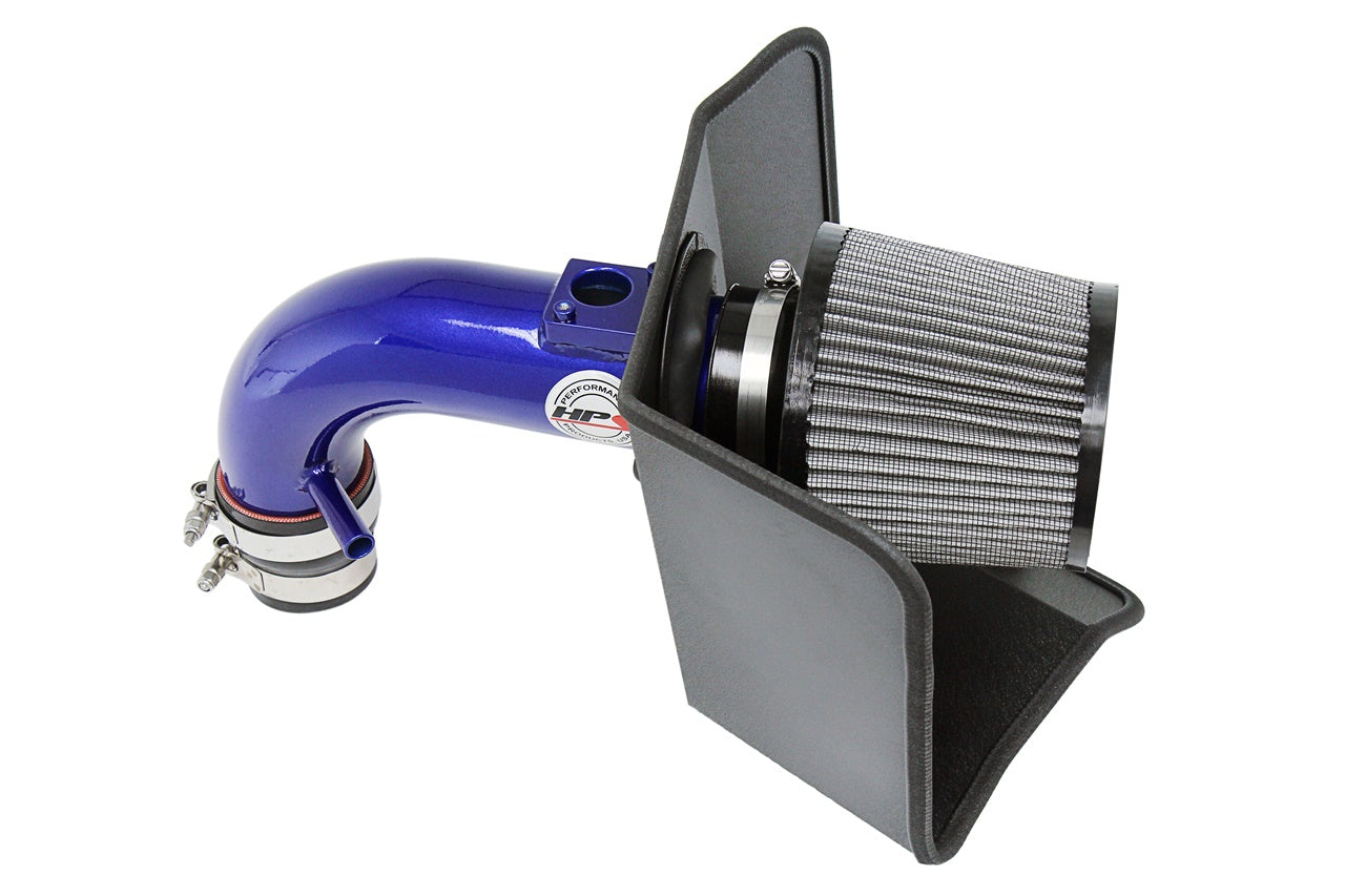 HPS Performance Air Intake Kit with Heat Shield Blue 827-696BL