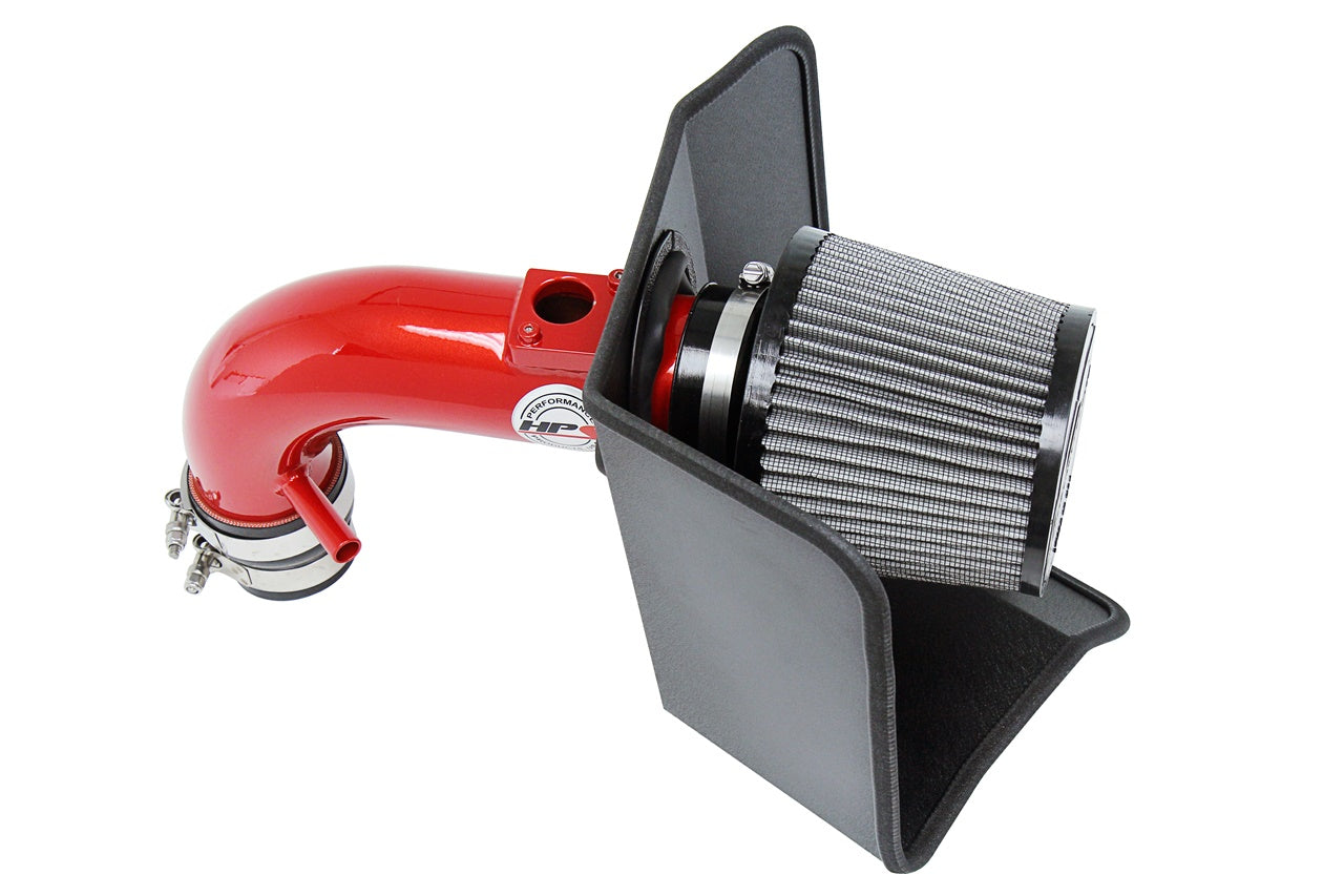 HPS Performance Air Intake Kit with Heat Shield Red 827-696R