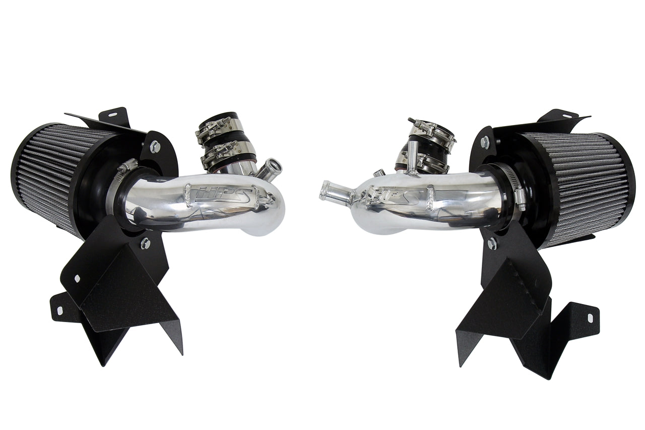 HPS Performance Air Intake Kit with Heat Shield Polished 827-703P