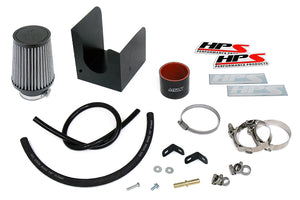 HPS Performance Air Intake Kit with Heat Shield, Red, 827-704R
