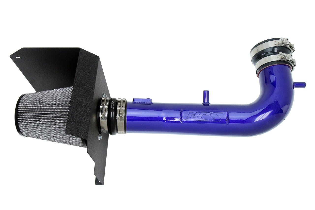 HPS Performance Air Intake Kit with Heat Shield Blue 827-707BL