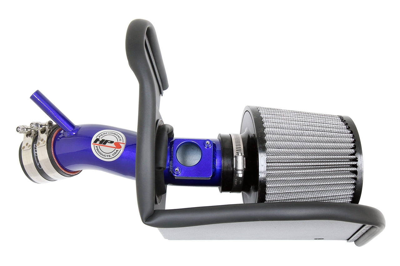 HPS Performance Air Intake Kit with Heat Shield Blue 827-708BL