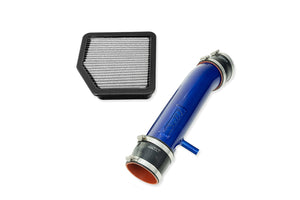 HPS Performance Air Intake Tube with Drop in Air Filter, Blue, 827-710BL