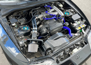 HPS Performance Air Intake Kit with Heat Shield, Blue, 827-715BL