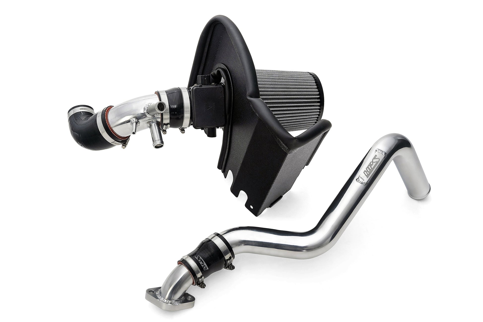 HPS Performance Air Intake Kit with Upper Hot Side Charge Pipe Polished 827-733P