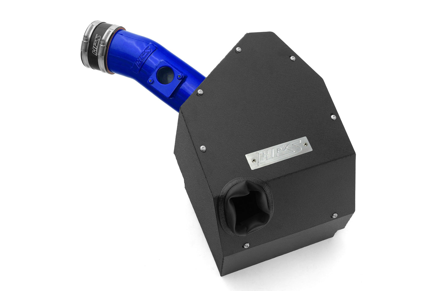 HPS Performance Air Intake Kit with Heat Shield Blue 827-735BL