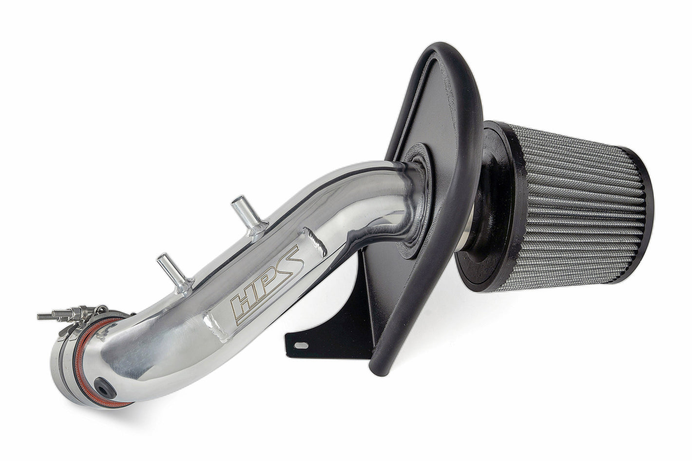 HPS Performance Air Intake Kit with Heat Shield Polished 827-737P