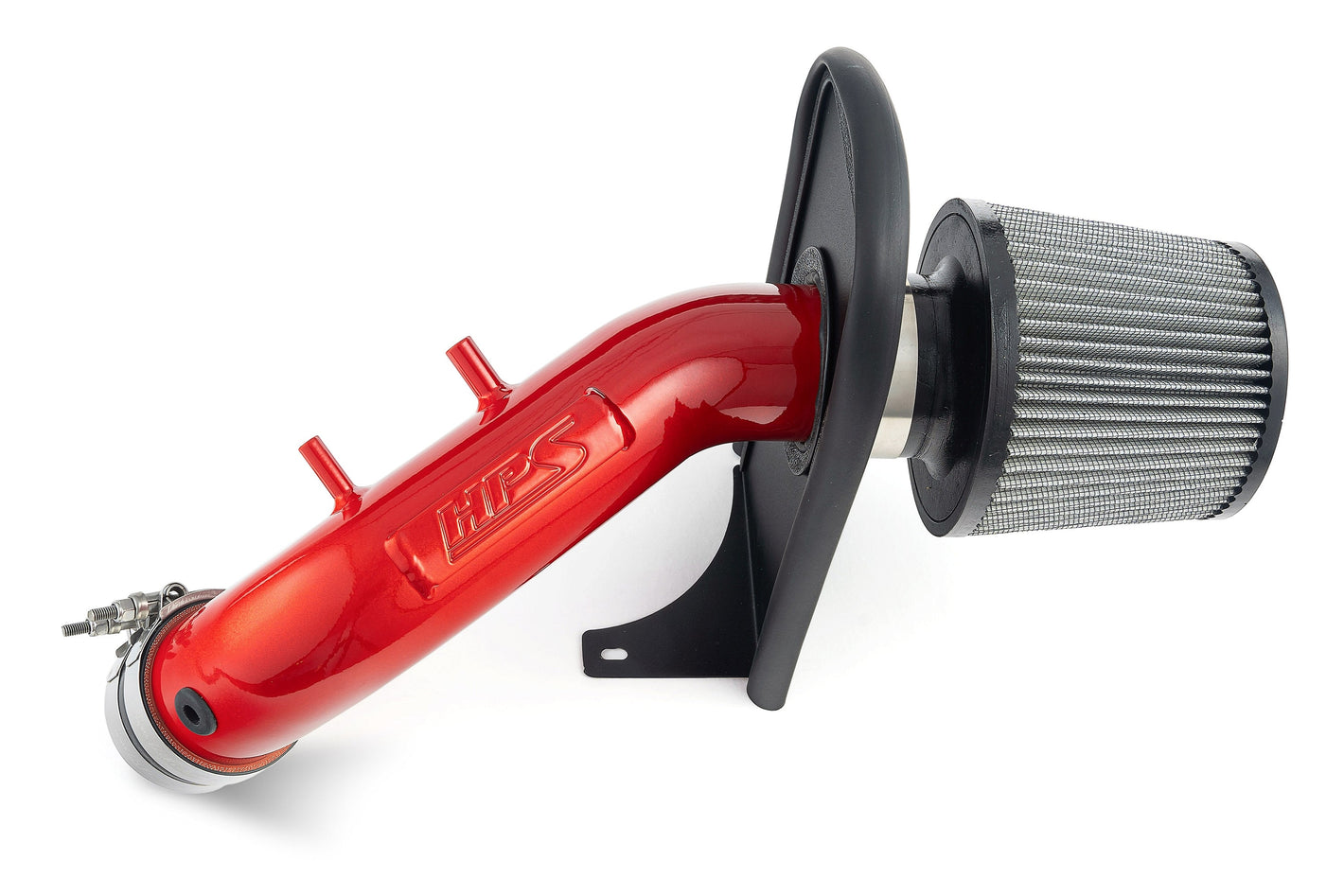 HPS Performance Air Intake Kit with Heat Shield Red 827-737R