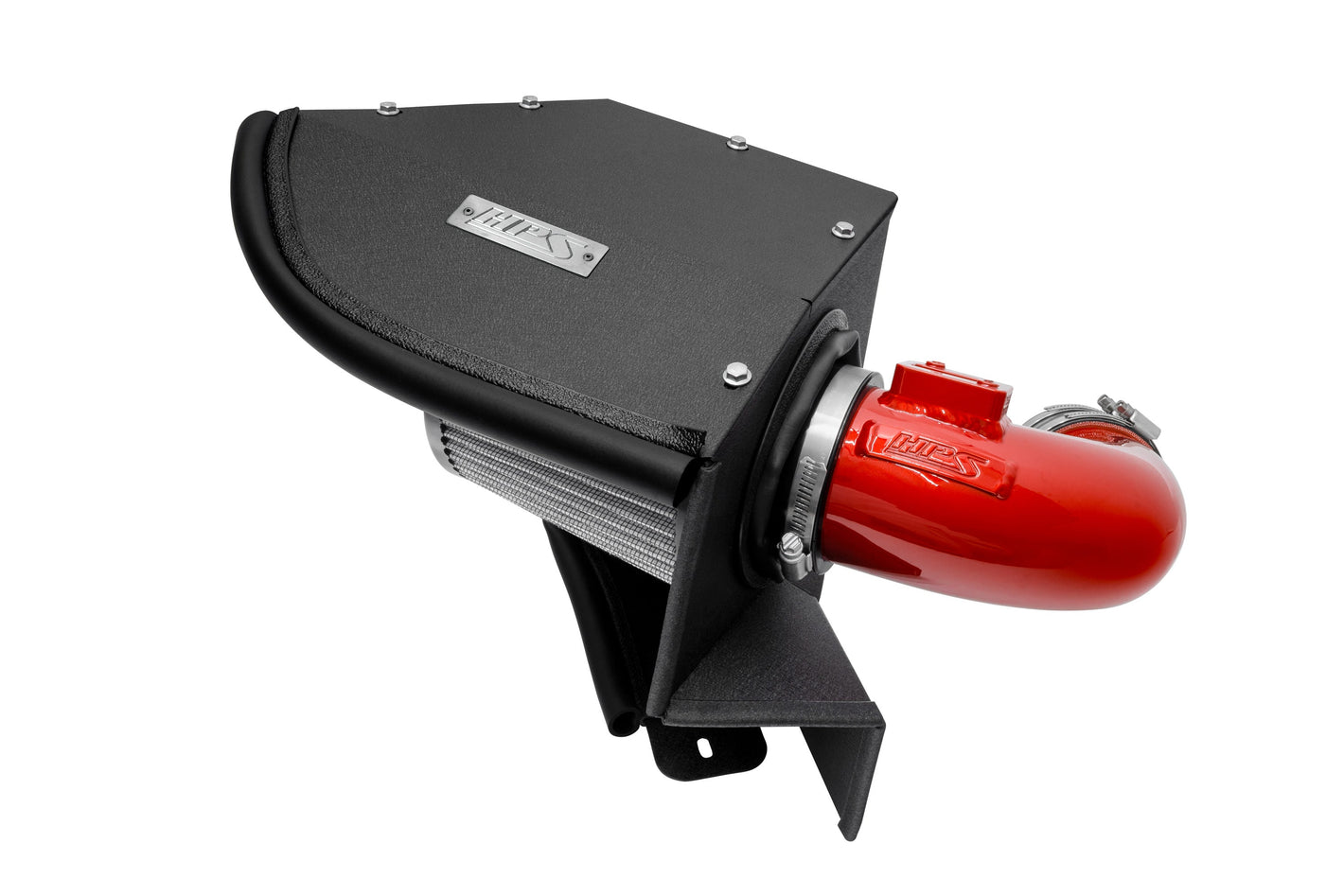 HPS Performance Air Intake Kit with Heat Shield Red 827-770R