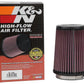 K&N Filter Universal Rubber Filter 4 inch Flange 5 3/8 inch Base 4 3/8 inch Top 7 inch Height