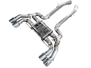 AWE Tuning 20-25 BMW X3 M/M Comp (F97) AWD SwitchPath Axle-back Exhaust - Chrome Silver Tips