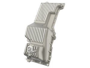 aFe 20-25 GM Trucks Front Engine Oil Pan - Raw w/ Machined Fins