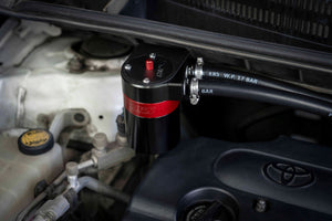 HPS Performance Aluminum Oil Catch Can Kit with 5/8" Barb Adapters and Rubber Hoses, 861-503