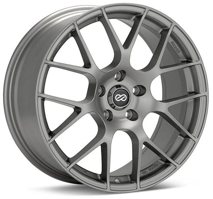 Enkei Raijin 19x9.5 35mm Offset 5x112 Bolt Pattern 72.6 Bore Dia Hyper Silver Wheel