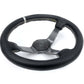 NRG Carbon Fiber Steering Wheel (350mm) Silver Carbon Fiber Center - Silver Stitching & Center Mark