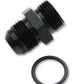 Vibrant -3AN Male Flare to -4 ORB Male Straight Adapter w/O-Ring - Anodized Black