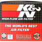 K&N Universal Air Filter - 2-7/16in Flange x 3-1/2in OD x 4in Height