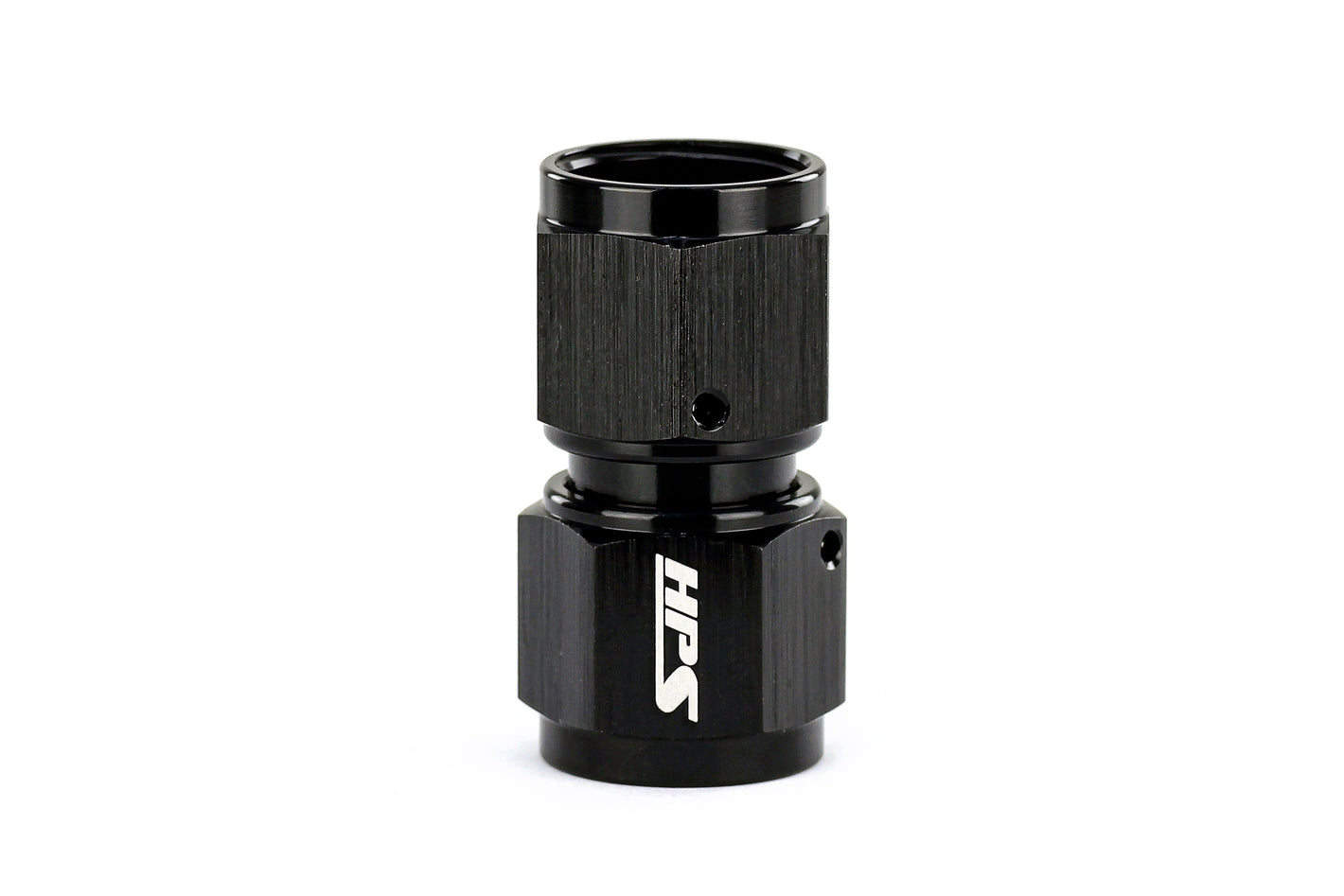 HPS Performance Straight AN -12 Female to Female Swivel Coupling Adapter Aluminum Black