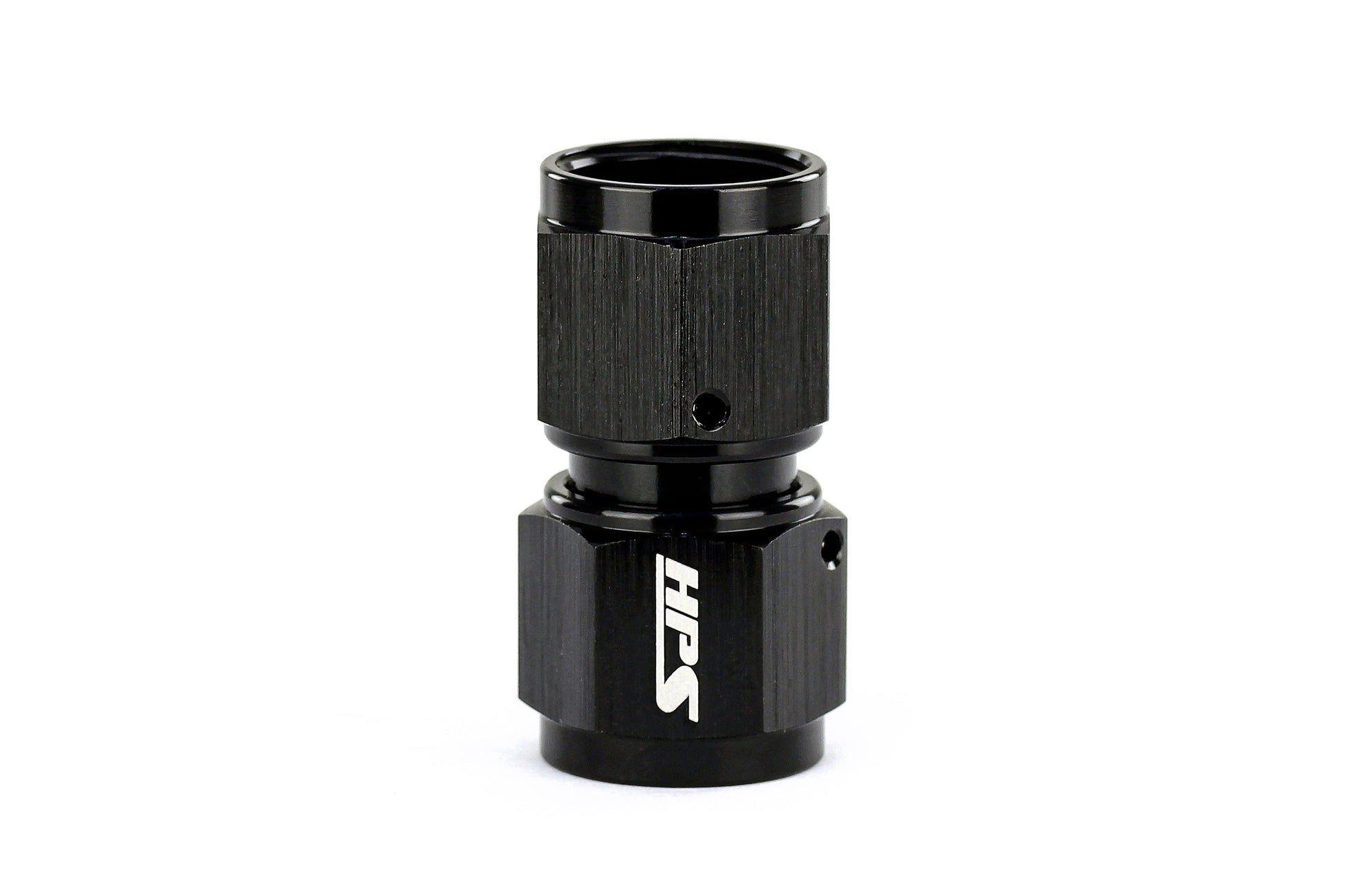 HPS Performance Straight AN -10 Female to Female Swivel Coupling Adapter Aluminum Black