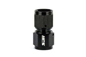 HPS Performance Straight AN -4 Female to Female Swivel Coupling Adapter Aluminum Black