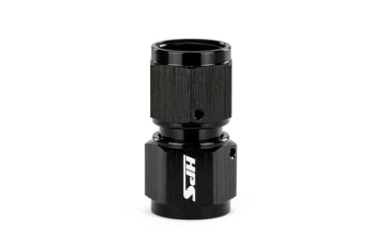 HPS Performance Straight AN -6 Female to Female Swivel Coupling Adapter Aluminum Black