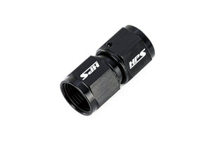 HPS Performance Straight AN -12 Female to Female Swivel Coupling Adapter, Aluminum, Black