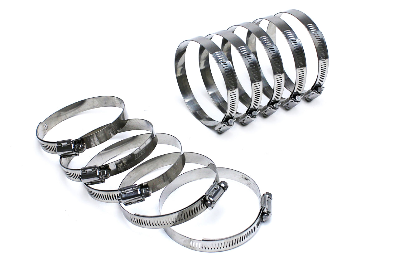 HPS Stainless Steel Worm Gear Liner Clamp Size 88 10pc Pack 5-5/8" - 6-1/2" (130mm-152mm)