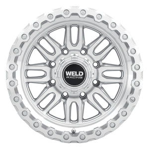 Weld Off-Road Swift 17x9in - 8x180 BP - ET-12 - 124.3mm CB - Gloss Silver Machined Wheel & Ring