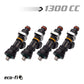 BLOX Racing Eco-Fi Street Injectors 1300cc/min w/1/2in Adapter Honda B/D/H Series (Set of 4)