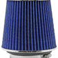 K&N Universal Air Filter Chrome Round Tapered Blue - 4in Flange ID x 1.125in Flange Length x 5.5in H