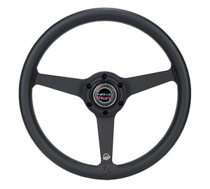NRG Aluminum Steering Wheel 330mm - Heritage Solid Spoke - Ergonomic Grip - Anadized Black