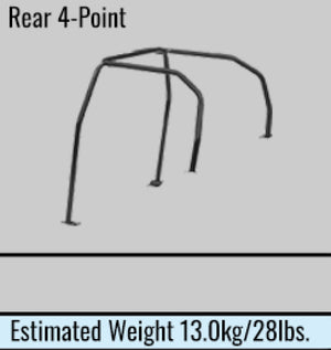 Cusco 88-91 Honda Civic (4th Gen EF3) 4-Point 4/5 Passenger Steel Safety21 Rollcage Kit - Black