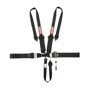 RaceQuip L & L 5pt Ratchet HNR Harness Black
