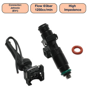 DeatschWerks Universal 1250cc Single Fuel Injector / 60mm Length / 14mm O-Ring Seals