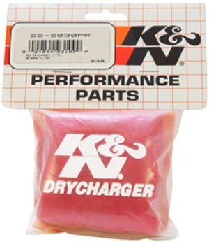 K&N Red Drycharger 5.25in x 3in Round Tapered Air Filter Wrap